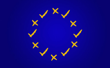 Illustration idea for voting in the second UK Brexit referendum.