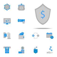 Business protection, insurance, money, savings, shield icon. Finance & Money icons universal set for web and mobile
