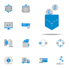 Cash, commissions, money, pocket icon. Finance & Money icons universal set for web and mobile