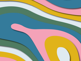 3D abstract paper art style, design layout for business presentations, flyers, posters, prints, decoration, cards, brochure cover.