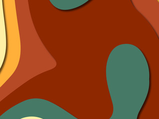 3D abstract paper art style, design layout for business presentations, flyers, posters, prints, decoration, cards, brochure cover.