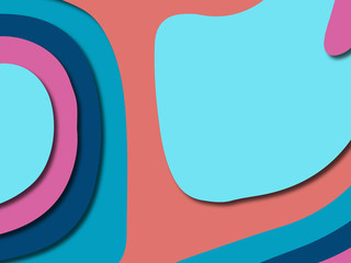 Obraz premium 3D abstract paper art style, design layout for business presentations, flyers, posters, prints, decoration, cards, brochure cover.