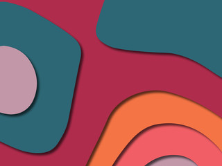 3D abstract paper art style, design layout for business presentations, flyers, posters, prints, decoration, cards, brochure cover.