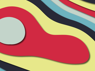 3D abstract paper art style, design layout for business presentations, flyers, posters, prints, decoration, cards, brochure cover.