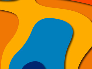 3D abstract paper art style, design layout for business presentations, flyers, posters, prints, decoration, cards, brochure cover.