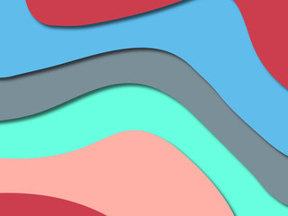 3D abstract paper art style, design layout for business presentations, flyers, posters, prints, decoration, cards, brochure cover.