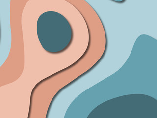 3D abstract paper art style, design layout for business presentations, flyers, posters, prints, decoration, cards, brochure cover.