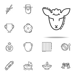 Lamb of God icon. Judaism icons universal set for web and mobile