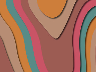 3D abstract paper art style, design layout for business presentations, flyers, posters, prints, decoration, cards, brochure cover.