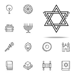 Star of David icon. Judaism icons universal set for web and mobile