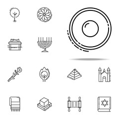 sufganiyah icon. Judaism icons universal set for web and mobile