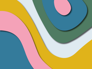 3D abstract paper art style, design layout for business presentations, flyers, posters, prints, decoration, cards, brochure cover.