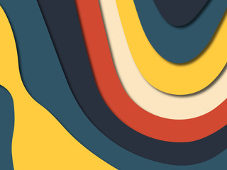 Fototapeta premium 3D abstract paper art style, design layout for business presentations, flyers, posters, prints, decoration, cards, brochure cover.