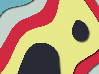 3D abstract paper art style, design layout for business presentations, flyers, posters, prints, decoration, cards, brochure cover.