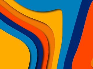 3D abstract paper art style, design layout for business presentations, flyers, posters, prints, decoration, cards, brochure cover.