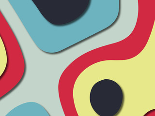 3D abstract paper art style, design layout for business presentations, flyers, posters, prints, decoration, cards, brochure cover.