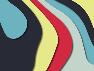 3D abstract paper art style, design layout for business presentations, flyers, posters, prints, decoration, cards, brochure cover.