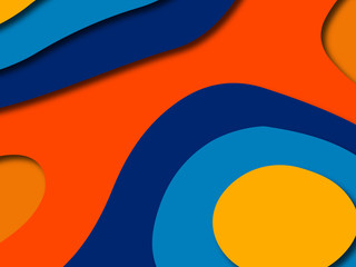 3D abstract paper art style, design layout for business presentations, flyers, posters, prints, decoration, cards, brochure cover.