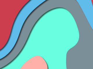 3D abstract paper art style, design layout for business presentations, flyers, posters, prints, decoration, cards, brochure cover.