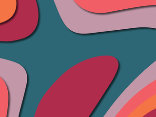 3D abstract paper art style, design layout for business presentations, flyers, posters, prints, decoration, cards, brochure cover.