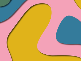 3D abstract paper art style, design layout for business presentations, flyers, posters, prints, decoration, cards, brochure cover.