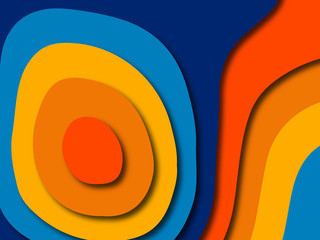 Obraz premium 3D abstract paper art style, design layout for business presentations, flyers, posters, prints, decoration, cards, brochure cover.