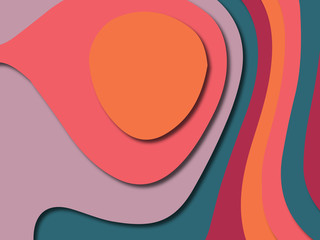 3D abstract paper art style, design layout for business presentations, flyers, posters, prints, decoration, cards, brochure cover.