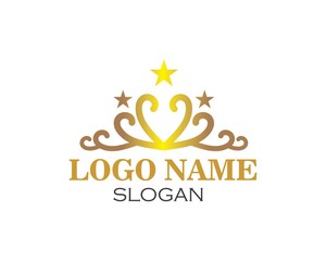 crown logo icon vector illustration