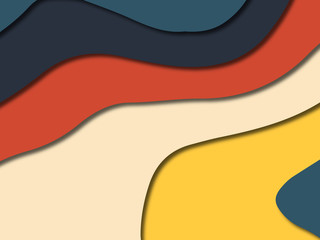 3D abstract paper art style, design layout for business presentations, flyers, posters, prints, decoration, cards, brochure cover.