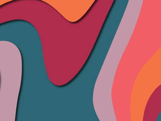 3D abstract paper art style, design layout for business presentations, flyers, posters, prints, decoration, cards, brochure cover.