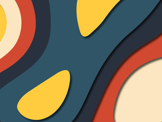 3D abstract paper art style, design layout for business presentations, flyers, posters, prints, decoration, cards, brochure cover.