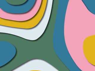 3D abstract paper art style, design layout for business presentations, flyers, posters, prints, decoration, cards, brochure cover.