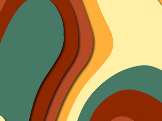 3D abstract paper art style, design layout for business presentations, flyers, posters, prints, decoration, cards, brochure cover.