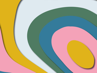 3D abstract paper art style, design layout for business presentations, flyers, posters, prints, decoration, cards, brochure cover.