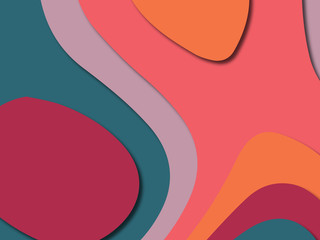 3D abstract paper art style, design layout for business presentations, flyers, posters, prints, decoration, cards, brochure cover.