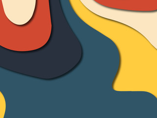 3D abstract paper art style, design layout for business presentations, flyers, posters, prints, decoration, cards, brochure cover.