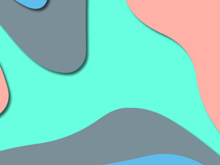 3D abstract paper art style, design layout for business presentations, flyers, posters, prints, decoration, cards, brochure cover.