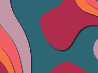 3D abstract paper art style, design layout for business presentations, flyers, posters, prints, decoration, cards, brochure cover.