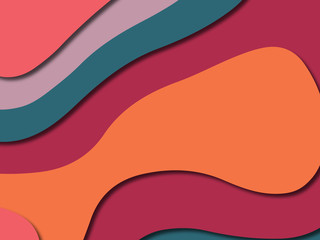 3D abstract paper art style, design layout for business presentations, flyers, posters, prints, decoration, cards, brochure cover.