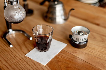 Turkish tea in a drinking glass.