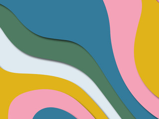 3D abstract paper art style, design layout for business presentations, flyers, posters, prints, decoration, cards, brochure cover.