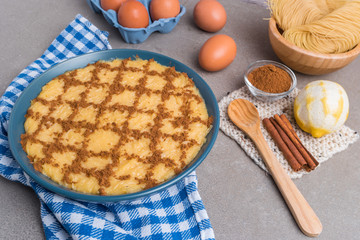 Aletria is a classic Portuguese vermicelli pudding and this is a traditionally served at Christmas time. This is one of the favourites pudding from Portugal.
