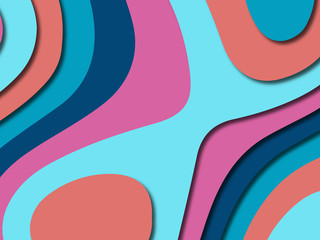 3D abstract paper art style, design layout for business presentations, flyers, posters, prints, decoration, cards, brochure cover.