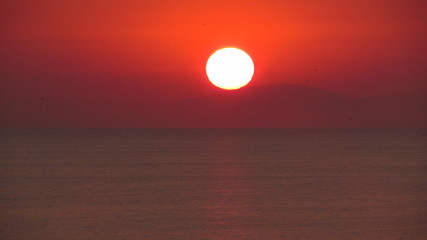 bright red sun 