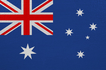 Australia flag on canvas