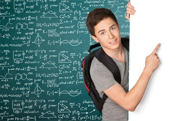 Albert einstein algebra background blackboard board business calculations
