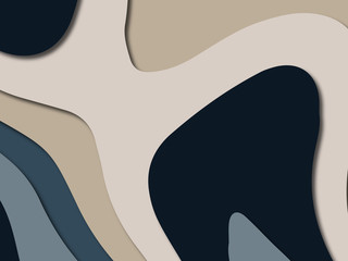 Obraz premium 3D abstract paper art style, design layout for business presentations, flyers, posters, prints, decoration, cards, brochure cover.