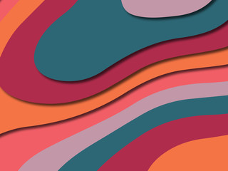 3D abstract paper art style, design layout for business presentations, flyers, posters, prints, decoration, cards, brochure cover.