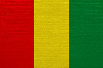 Guinea flag on canvas