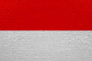 Indonesia flag on canvas